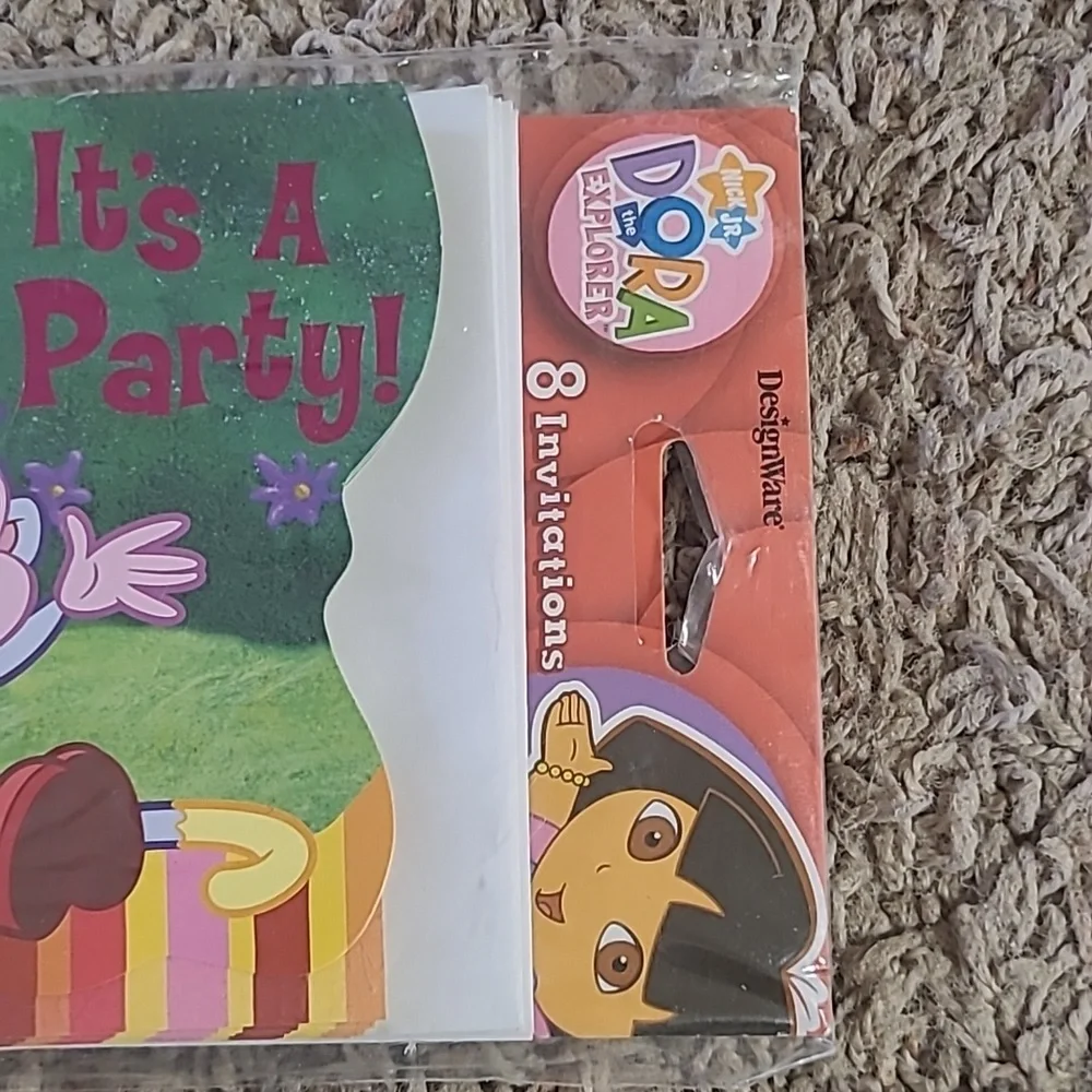 Dora The Explorer Party Invitations 8 Pk. Cards & Envelopes New Nickelodeon